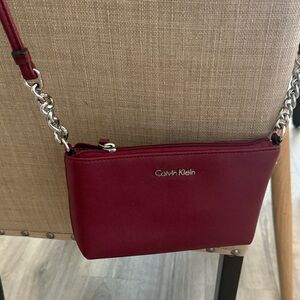 Calvin Klein Burgundy Crossbody Bag